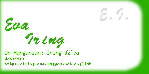 eva iring business card